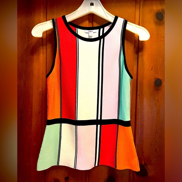 bar III sleeveless knit shirt, size small, multicolor pattern - Picture 1 of 2